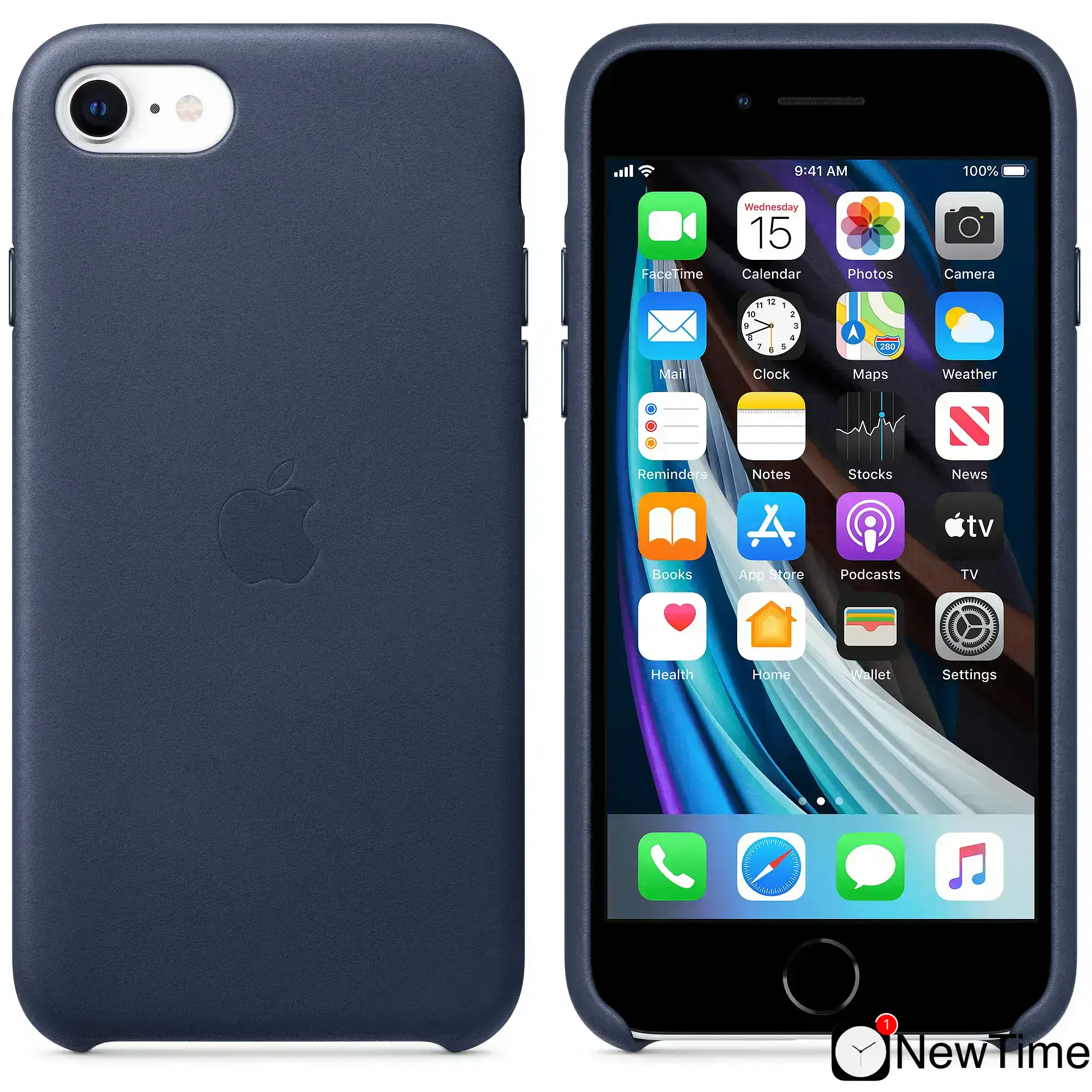 Чохол Apple iPhone SE Leather Case - Midnight Blue (MXYN2)